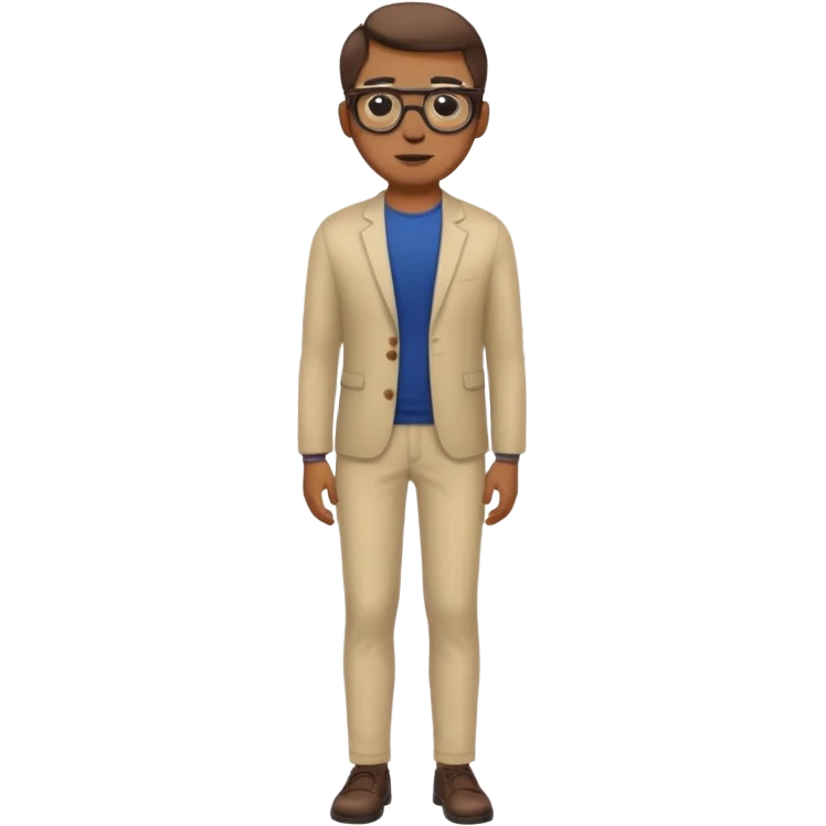 male model wearing glasses full body emoji