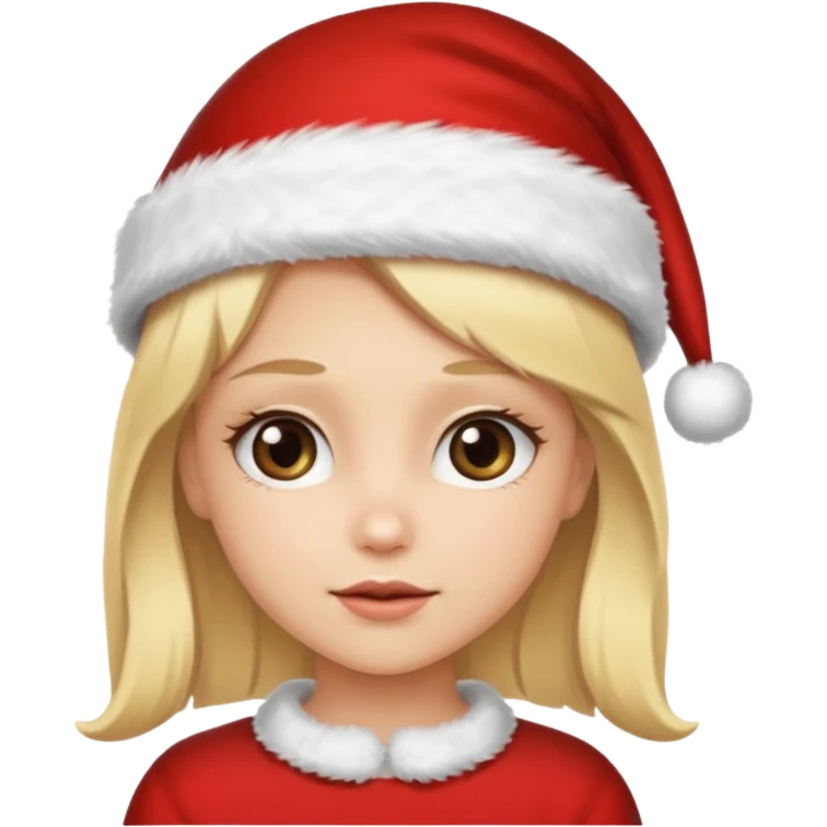 Blondie girl santa clauss emoji