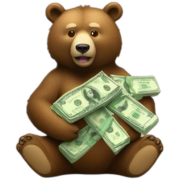 Bear with money emoji