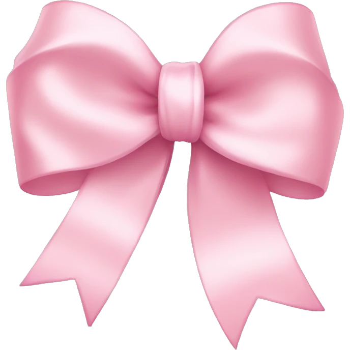 light pink ribbon bow emoji