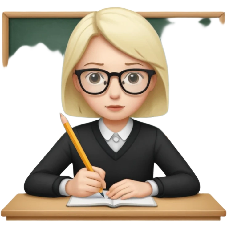 someone studying in a classroom emoji