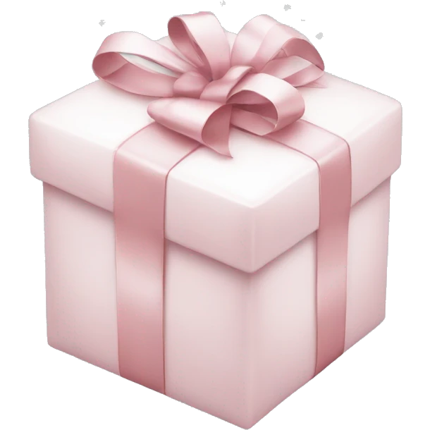 Light pink Christmas gifts under a white Christmas tree  emoji