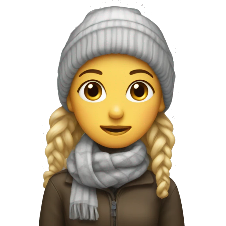 girl with muffler emoji