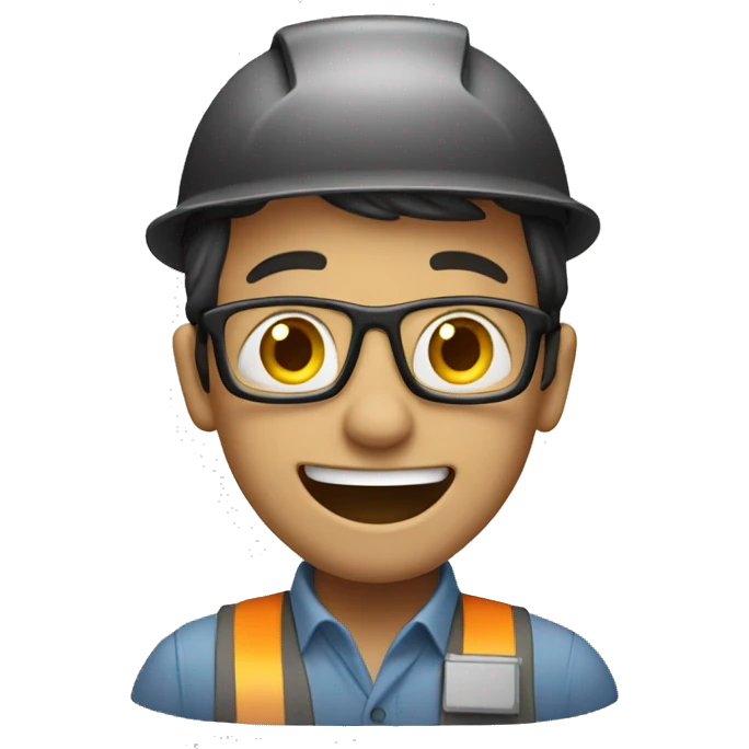 engineer excited and positive emoji