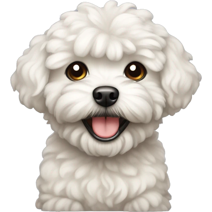 Maltipoo with teeth emoji