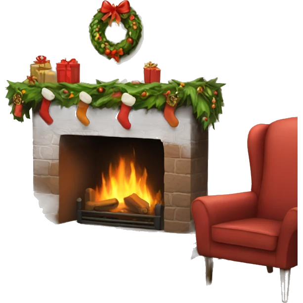 christmas fireplace emoji