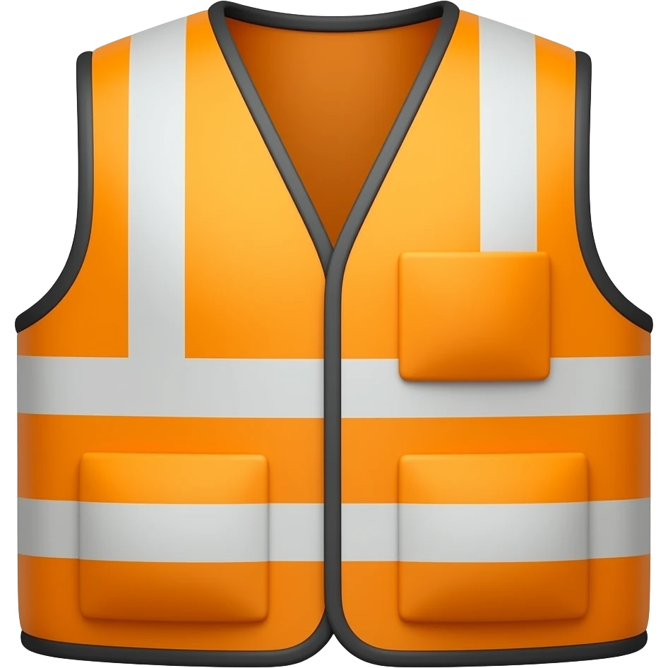 жилет рабочего 3d с тенью emoji
