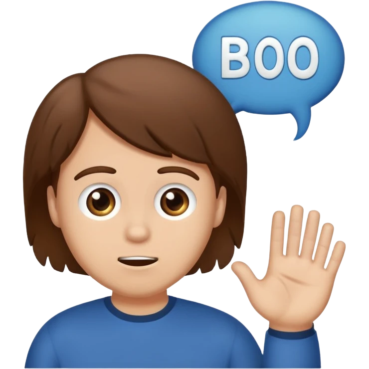 A man with brown hair with a speech bubble that says “you do you boo boo” emoji