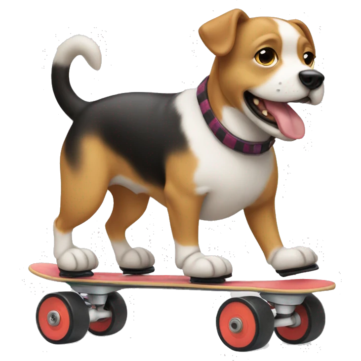 Dog on rollerskates emoji