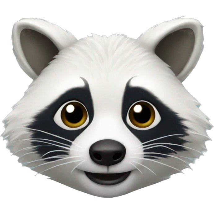 a white raccoon emoji
