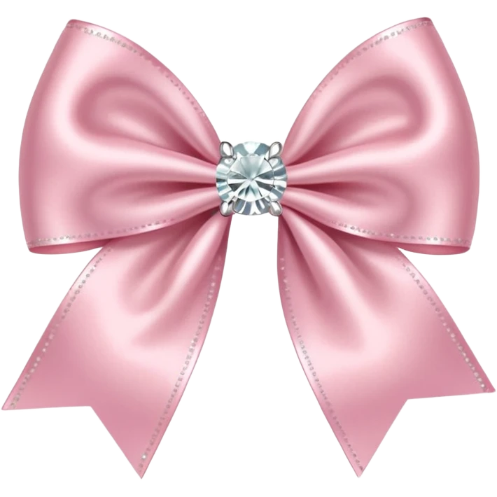 light pink bow with diamonds emoji
