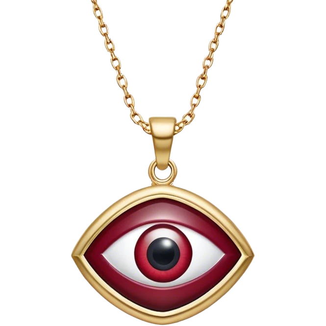 Evil-eye necklace Burgundy emoji