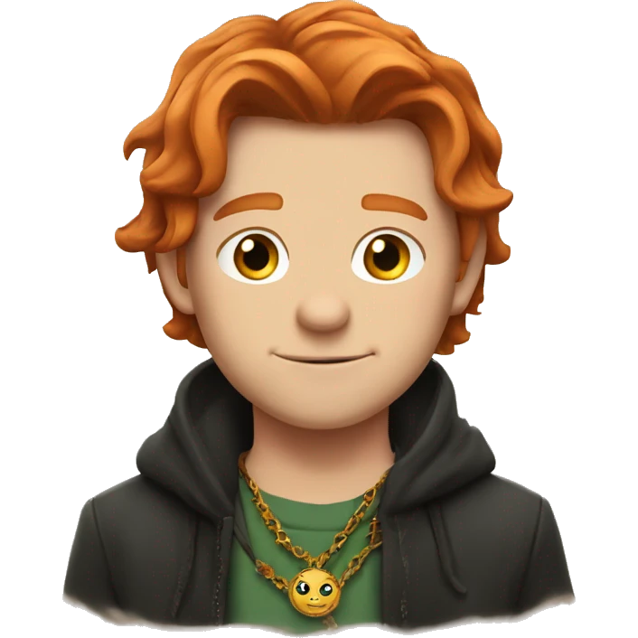Charlie Weasley with a dragons necklace emoji