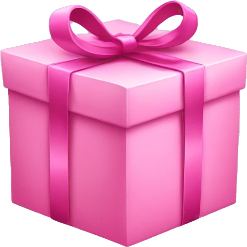Pink gift emoji