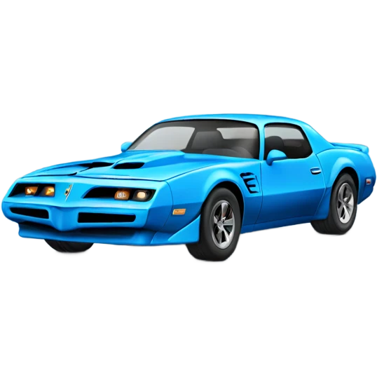 Blue trans am car emoji
