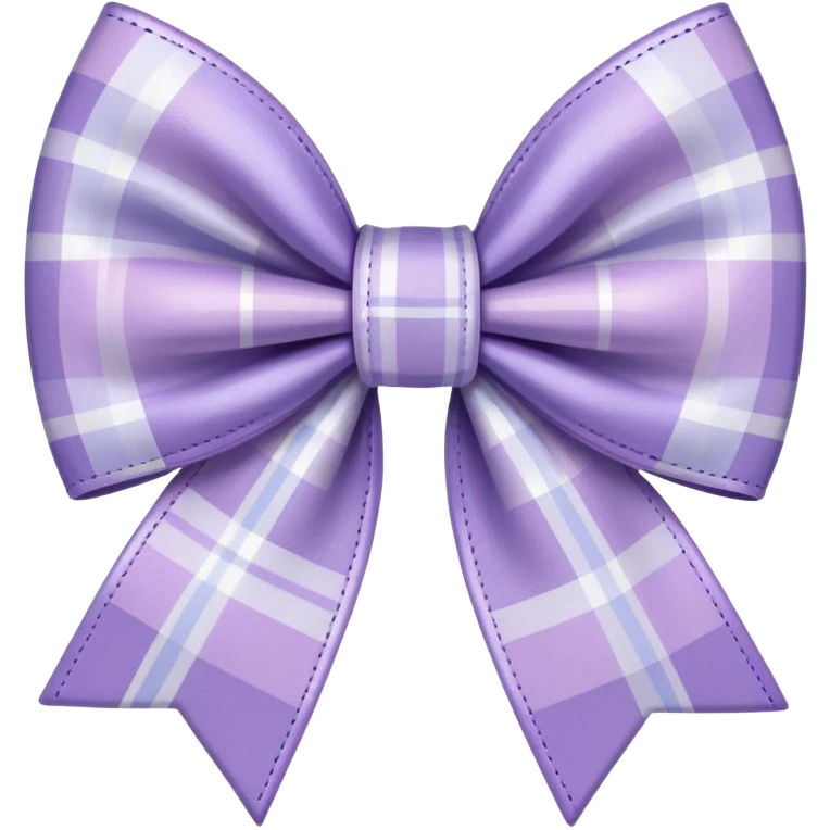 pastel purple plaid bow emoji