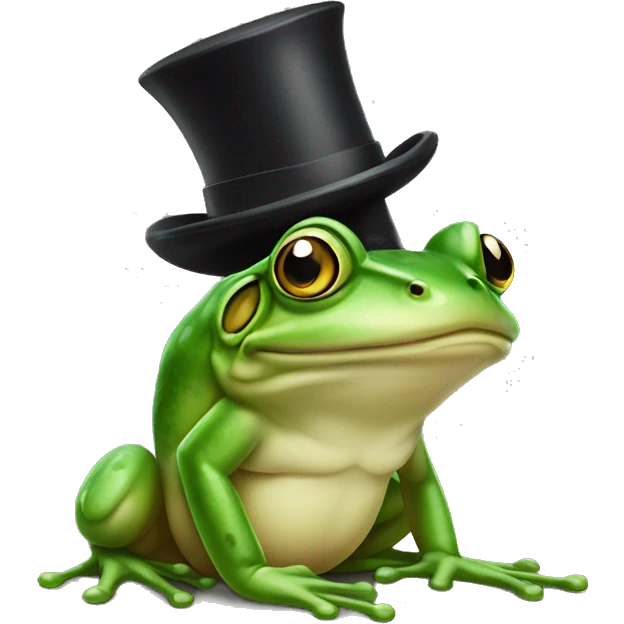 frog with top hat emoji