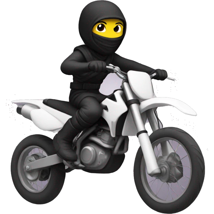NINJA RIDING A DIRTBIKE emoji