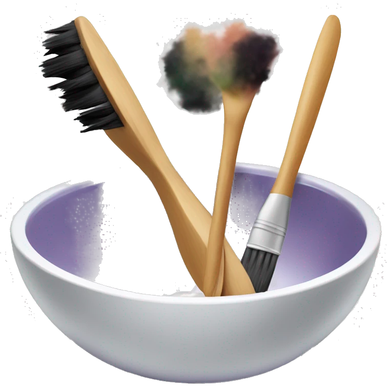 Empty hair dye bowl and brush emoji