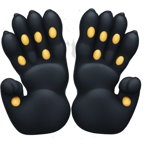 A black panther holding the number 0 in its paws emoji