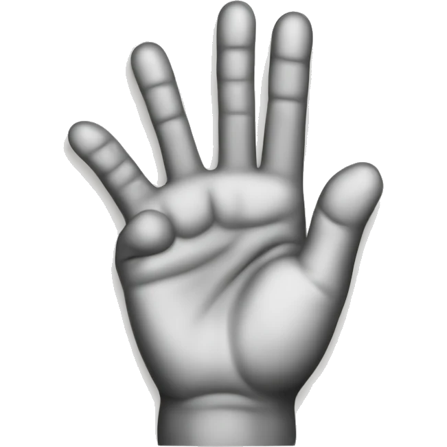 Hand with middle, pointer, and thumb sticking up emoji