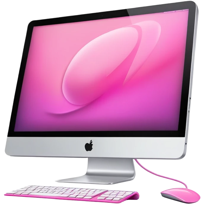 ultra realistic pink imac emoji