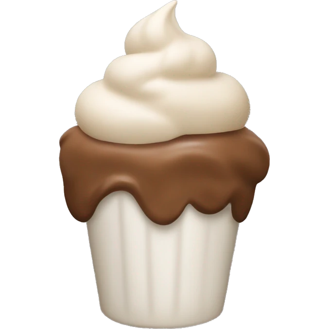 Brown whipped cream emoji