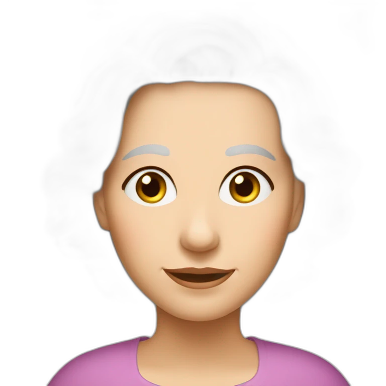 Abuela , rubia , ojos azules nariz normal , cabello medio , hermosa emoji