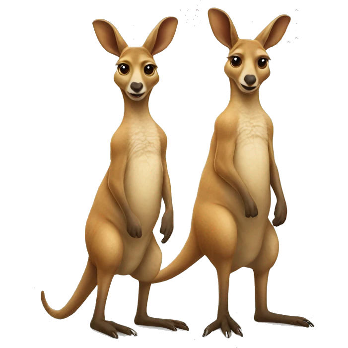 Two kangaroos emoji