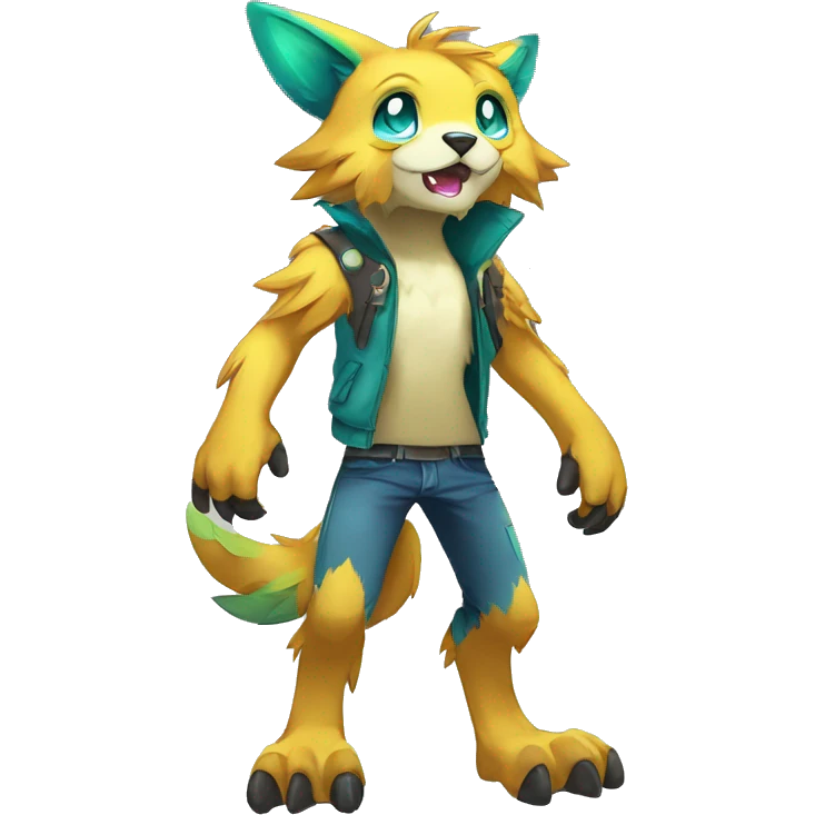  Colorful Shiny Edgy FurSona Fakemon Full Body emoji