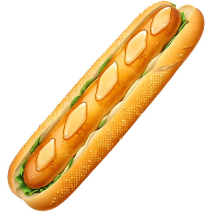 French baguette covered in honey and garlic emoji