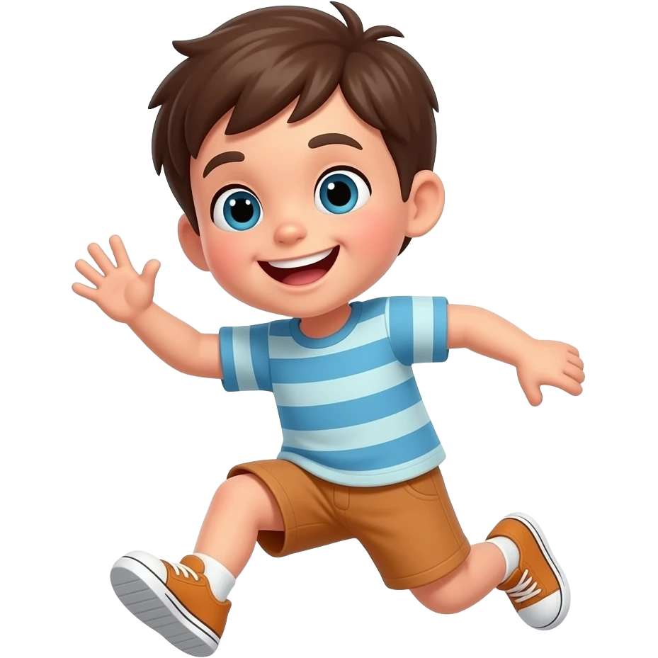 a kid is jumping emoji