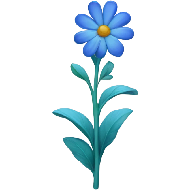 Bleu flower  emoji
