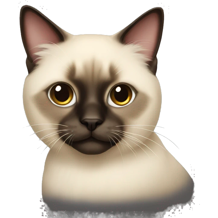 fluffy siamese cat  emoji