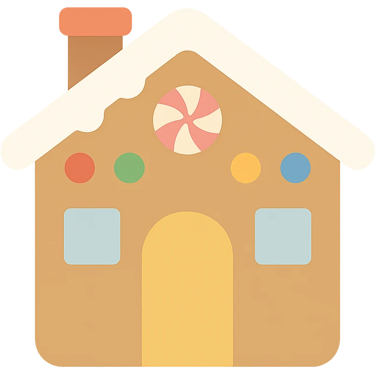 gingerbread house emoji