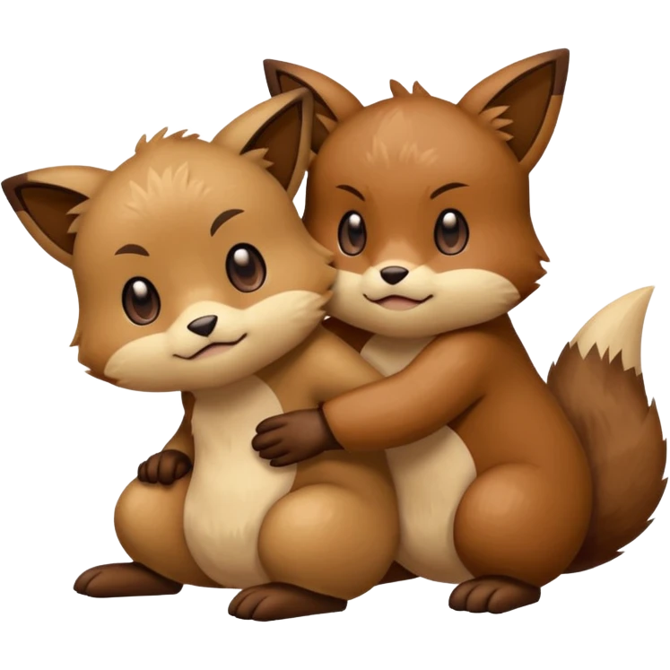 2 friendly pokemans one fell down and the other is helping the other get up  emoji
