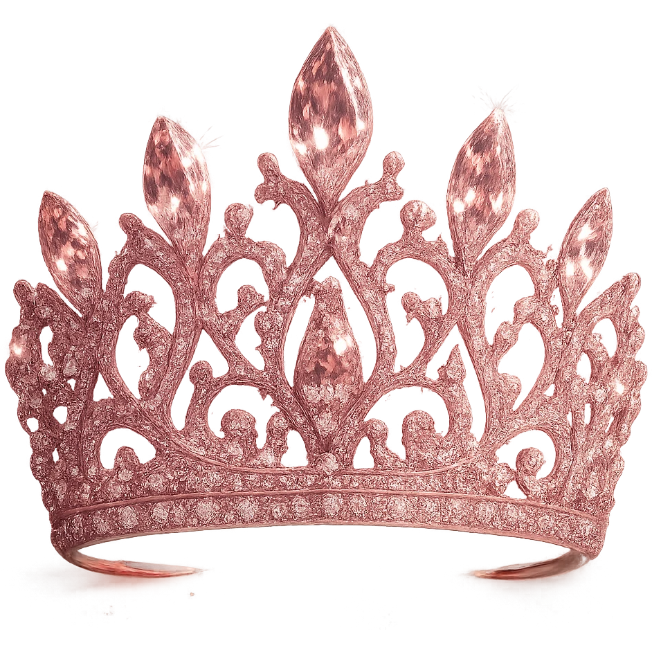 pink crystal tiara, glamorous and stylish emoji