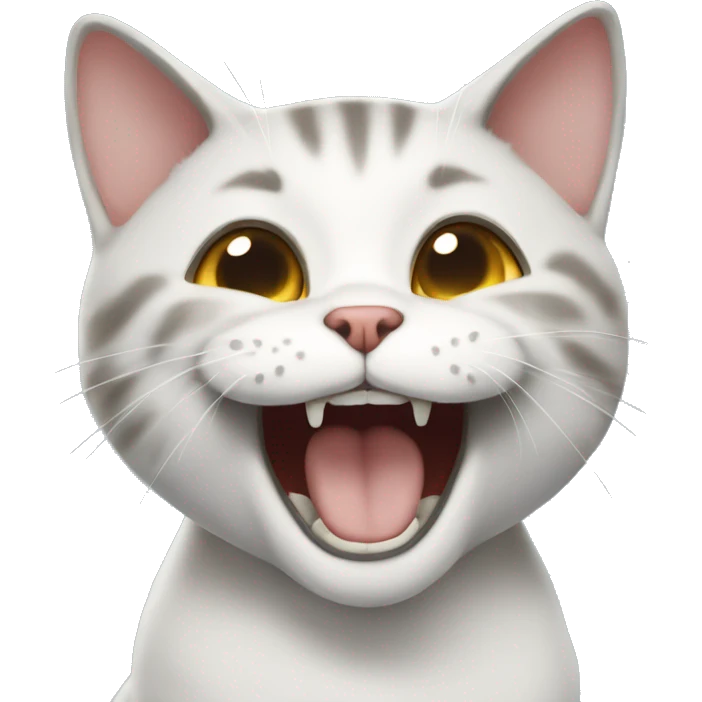 british short hair cat laughing emoji