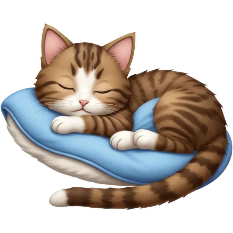 dark brown tabby and white kitten sleeping whilst in funny positions stretched out and  upside down emoji