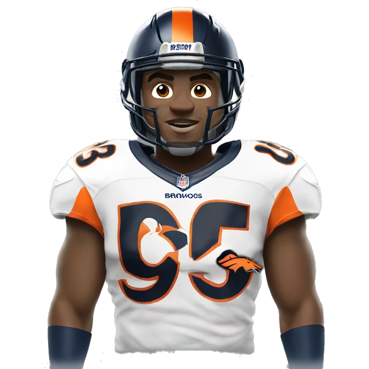 NFL football player, Denver broncos, tackle   emoji