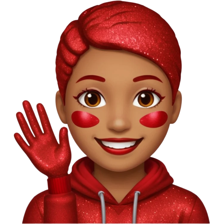 red glitter artist emoji