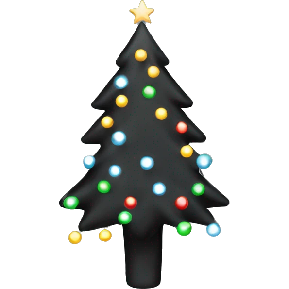 black christmas tree emoji