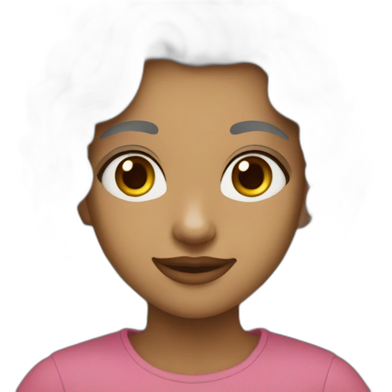 Девушка с темными волосами умиление emoji