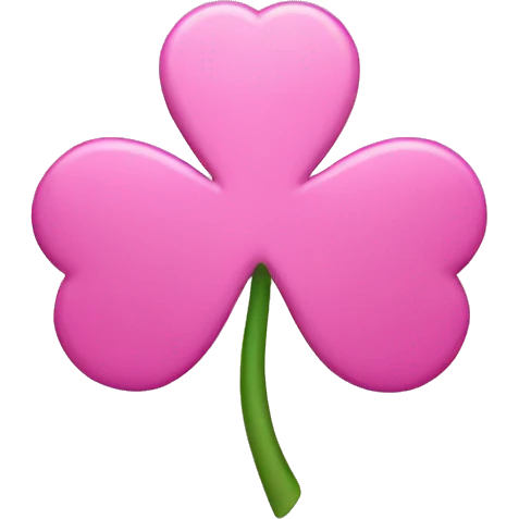 pink shamrock emoji