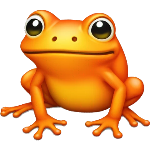 Orange gradient frog emoji