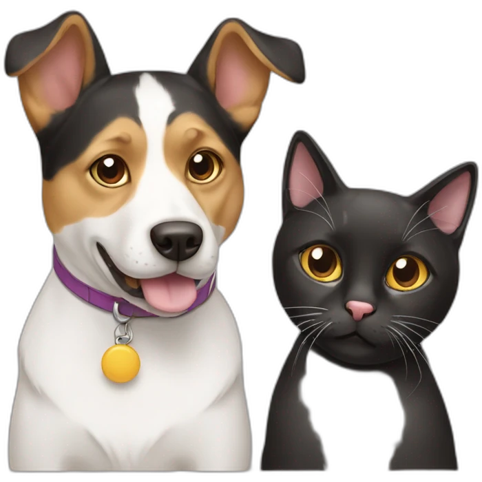 Dog and cat emoji