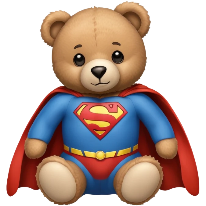 Teddy bear superman emoji