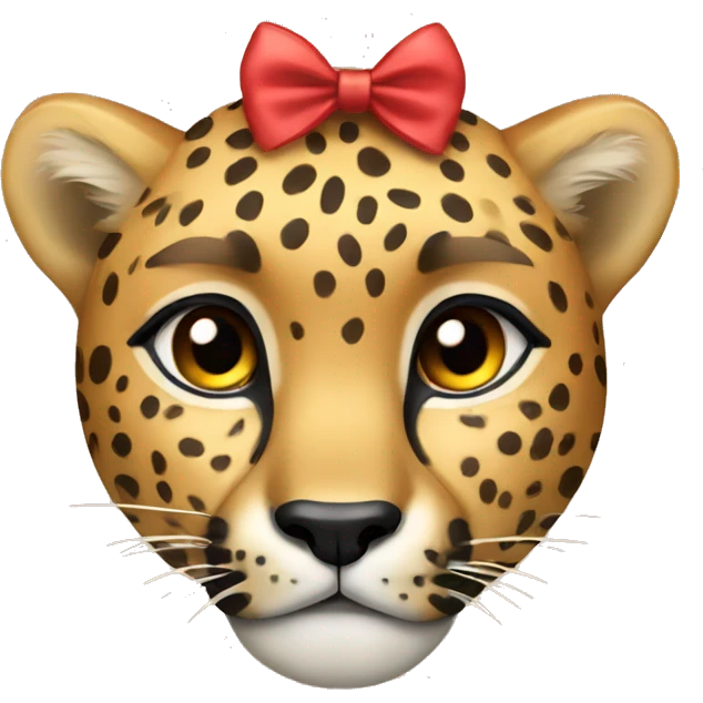 Cheetah with bow emoji