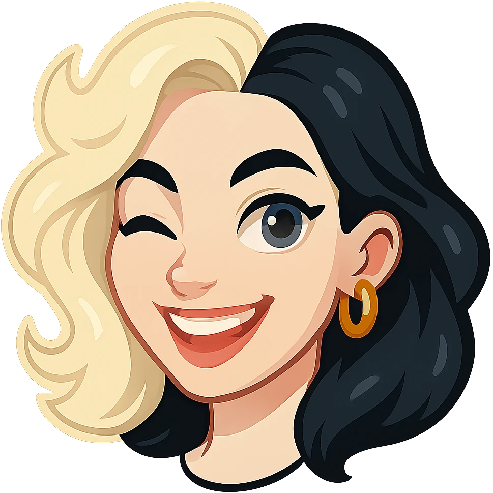 Edit the image to remove the white outline completely from the edges. Add a nose piercing. Keep the style of a Telegram sticker with only the head and hair visible, blue eyes, very pale skin, and no background. emoji