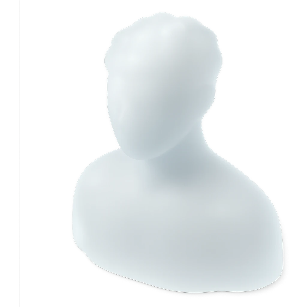 Remove all shadows and make the white color perfectly even and uniform, maintaining the matte glass style with no background. emoji
